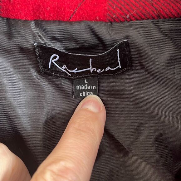 Racheal Buffalo Red Black Buffalo Plaid Vest Large - Picture 3 of 5